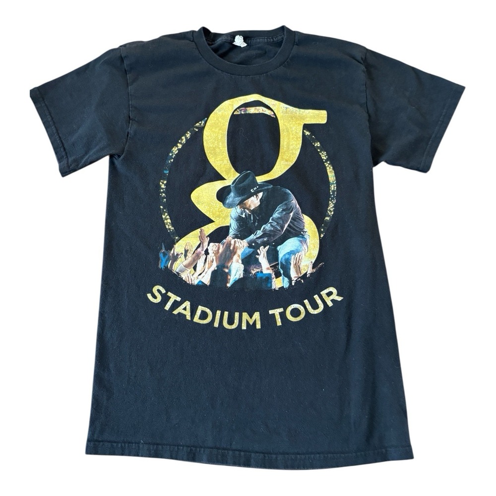 Garth Brooks‎ Stadium Tour 2018 G Concert Black Hanes Tag T-Shirt Size Small